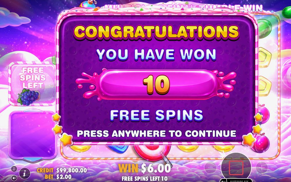 Free Spins round with MULTIPLIER bomb tiles on the reels