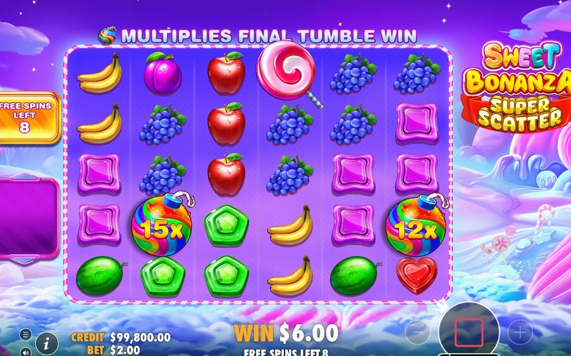 Free Spins screen during a retrigger round